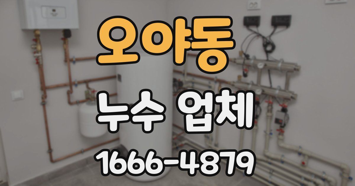 오야동 누수 업체