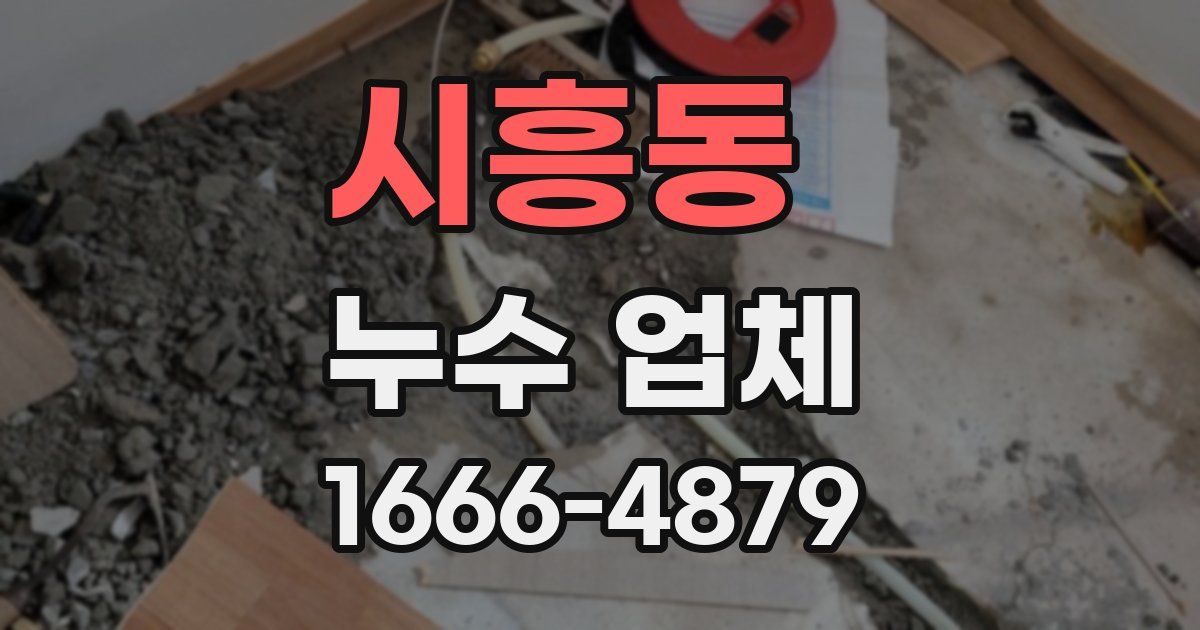 시흥동 누수 업체