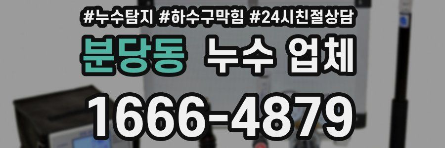 분당동 누수 업체