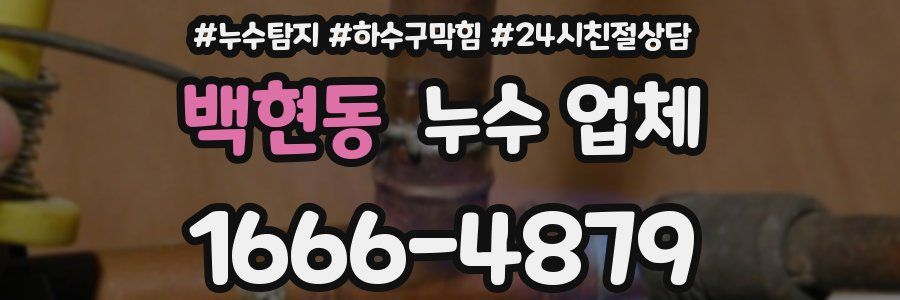 백현동 누수 업체