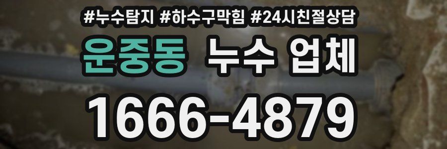 운중동 누수 업체