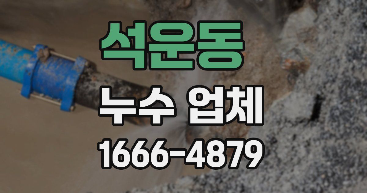 석운동 누수 업체
