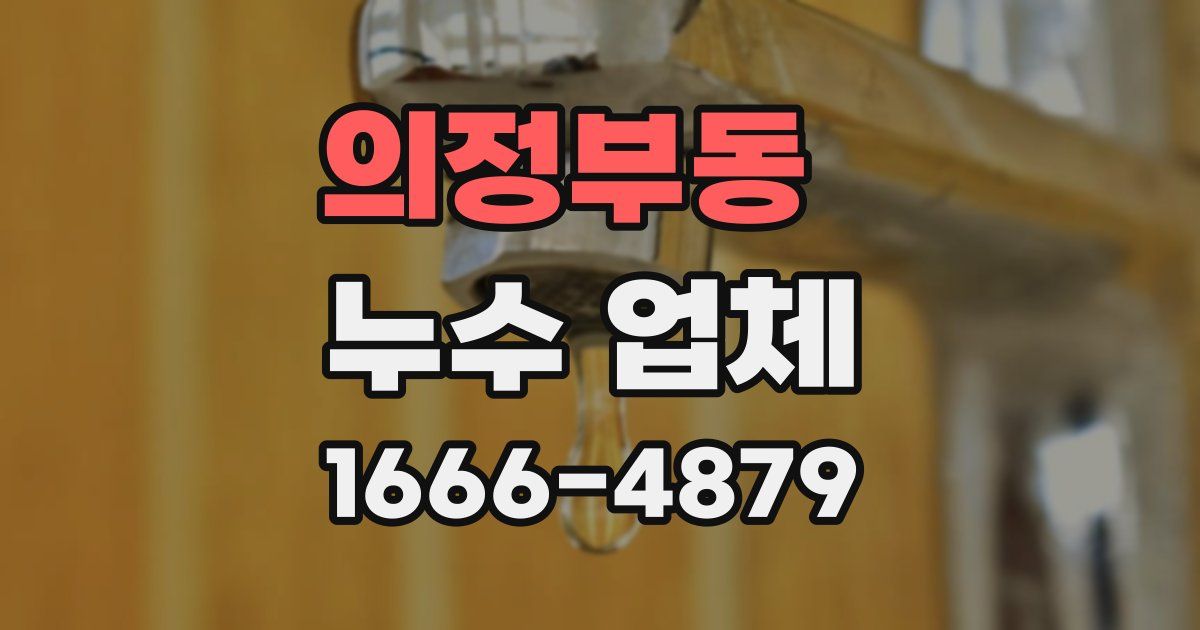 의정부동 누수 업체