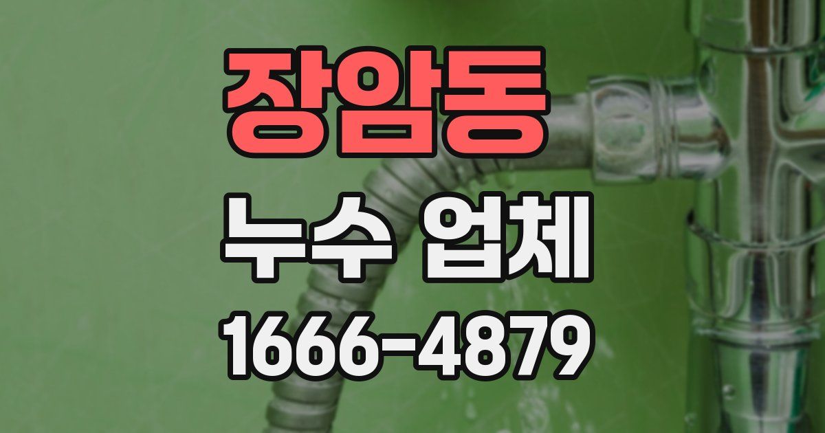 장암동 누수 업체