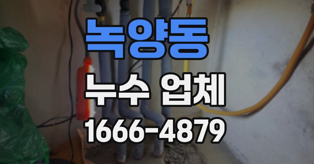 녹양동 누수 업체