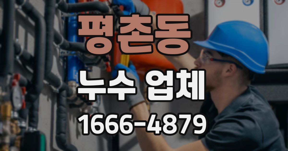 평촌동 누수 업체