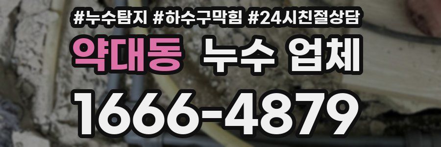 약대동 누수 업체