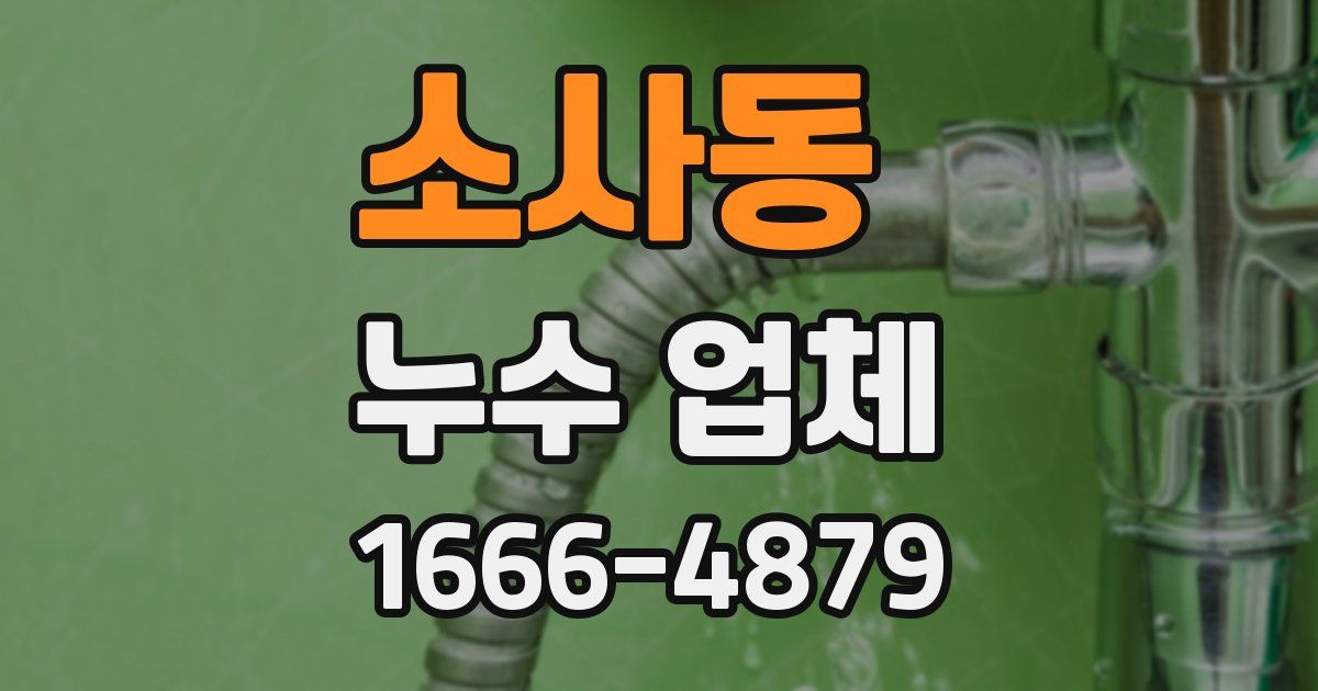 소사동 누수 업체