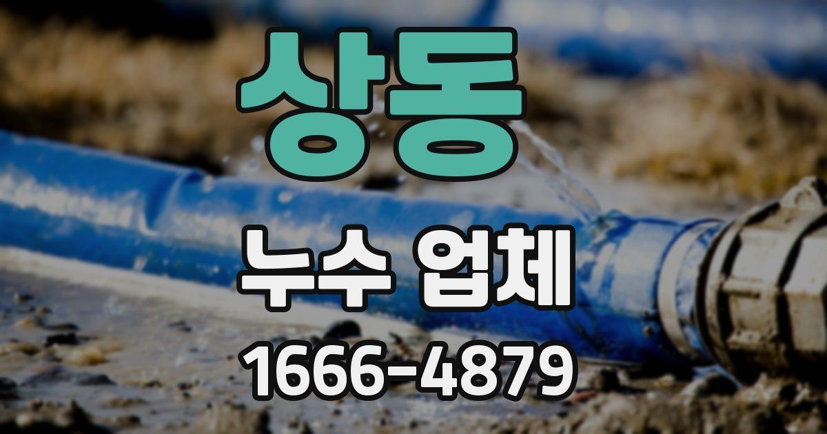 상동 누수 업체