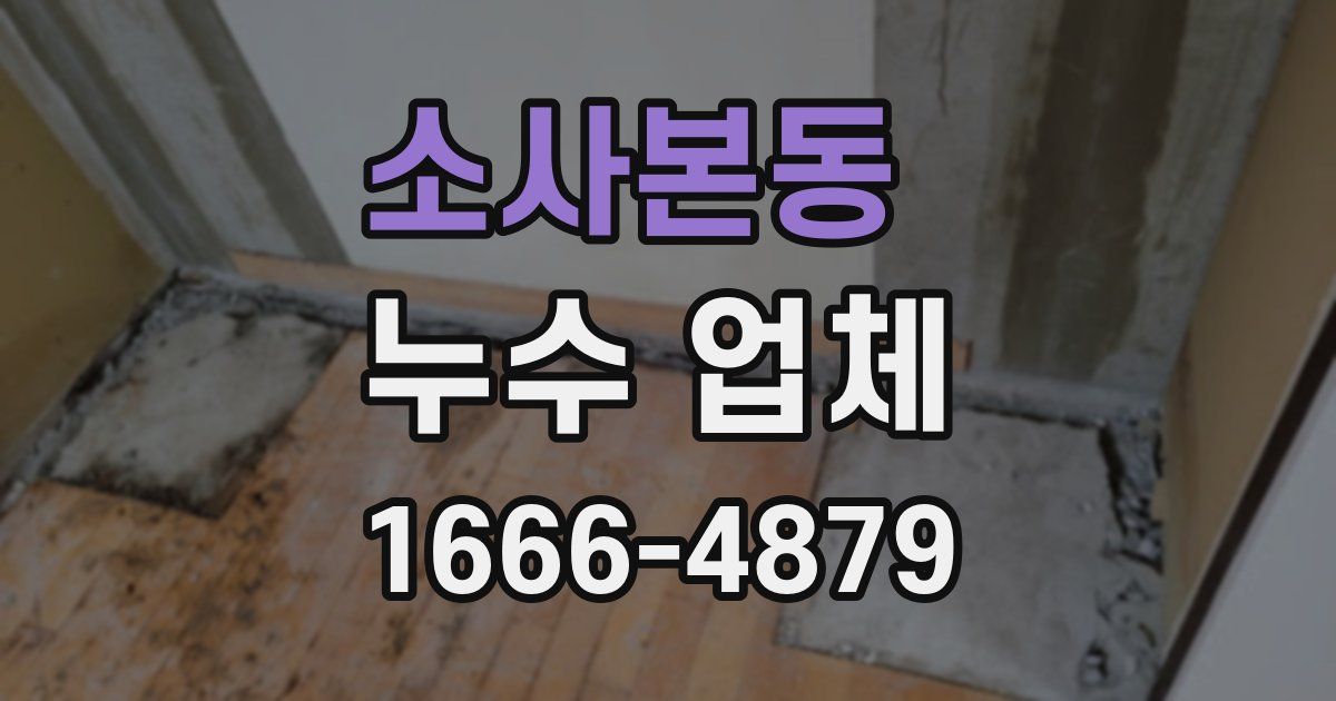 소사본동 누수 업체