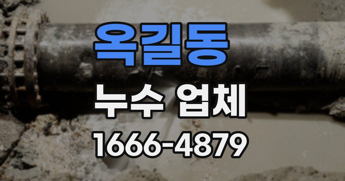 옥길동 누수 업체