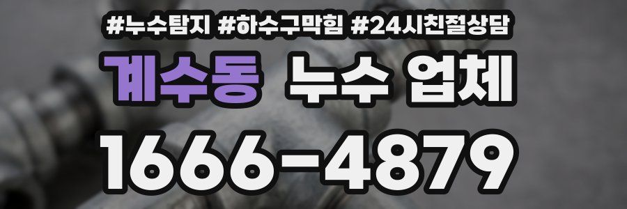 계수동 누수 업체