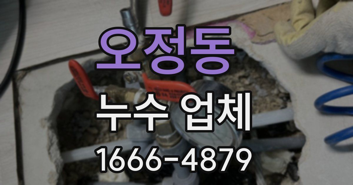 오정동 누수 업체