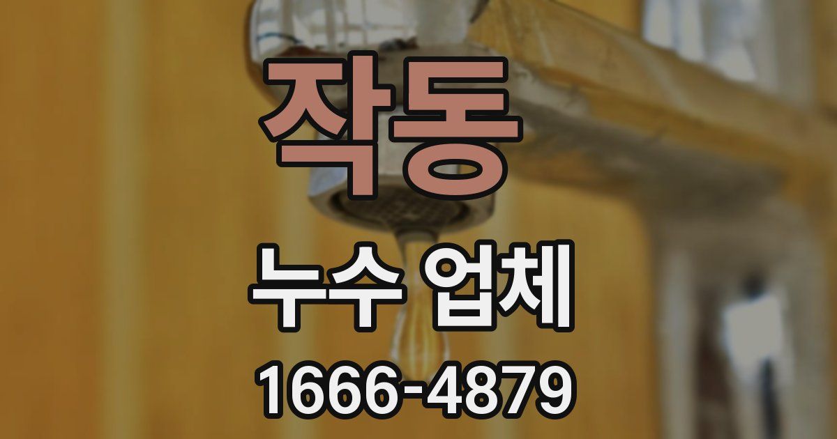 작동 누수 업체