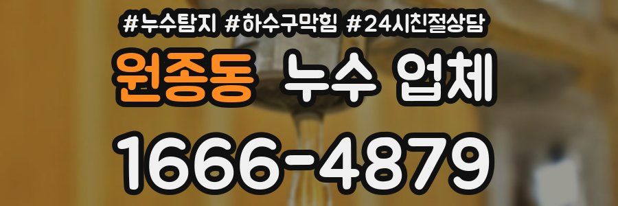 원종동 누수 업체