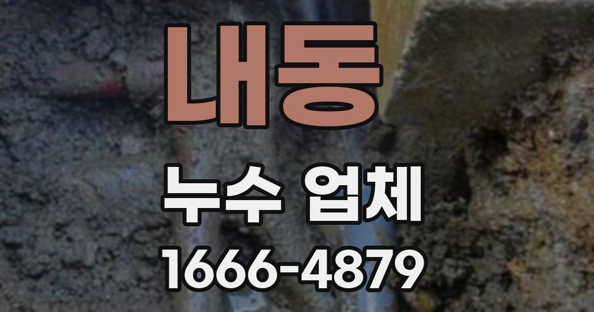 내동 누수 업체