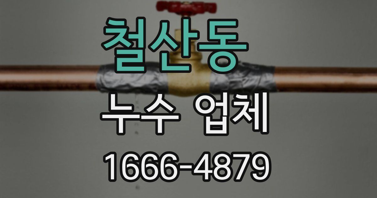 철산동 누수 업체