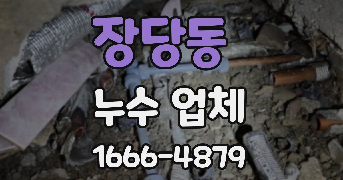 장당동 누수 업체