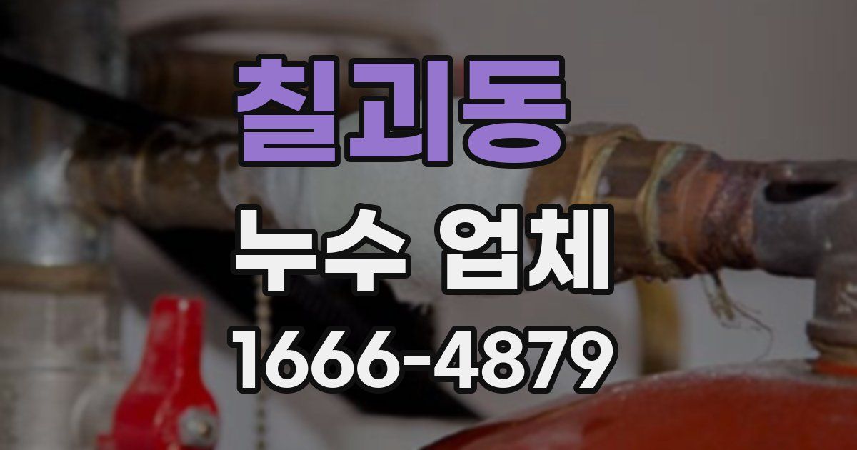 칠괴동 누수 업체