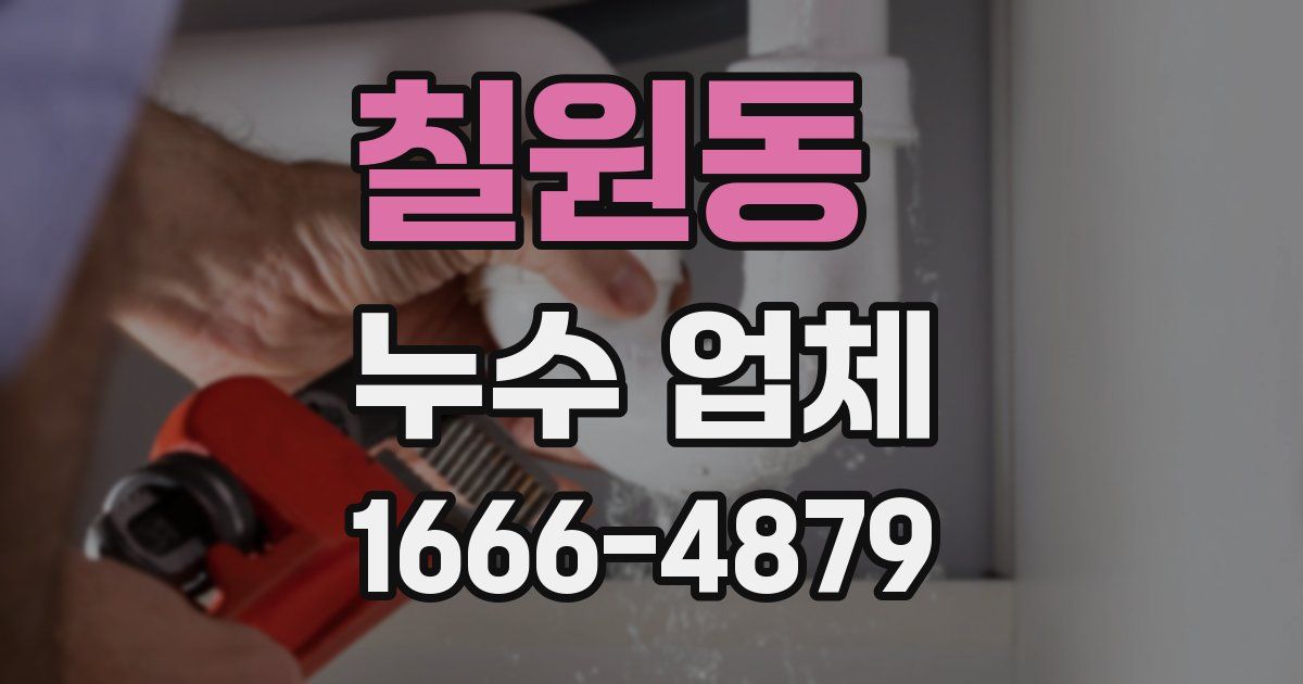 칠원동 누수 업체