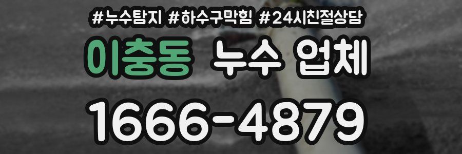 이충동 누수 업체