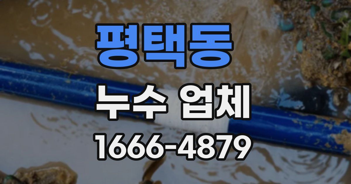 평택동 누수 업체