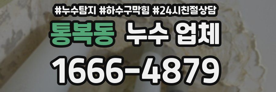 통복동 누수 업체