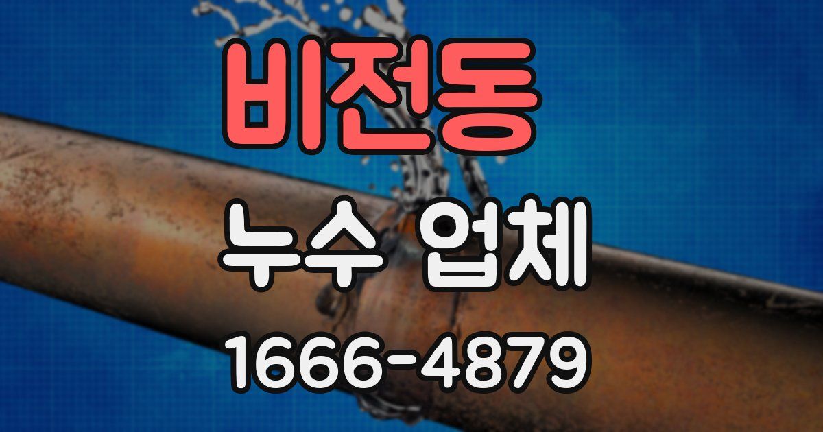 비전동 누수 업체
