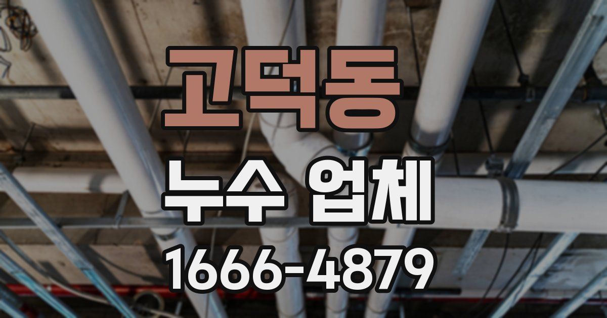 고덕동 누수 업체