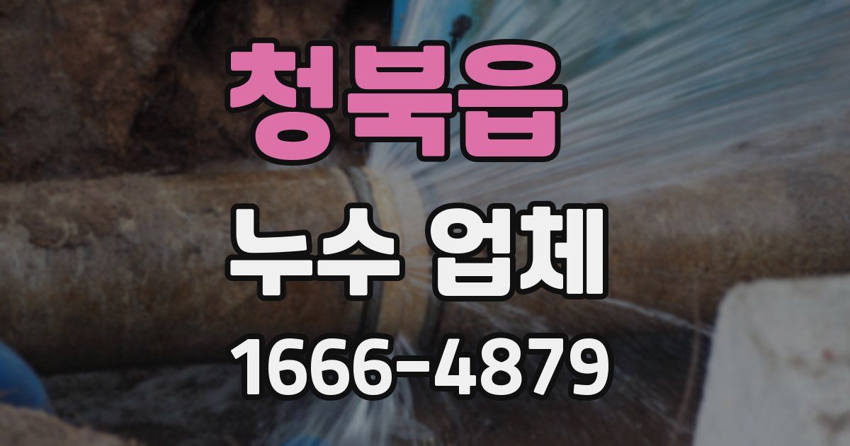 청북읍 누수 업체
