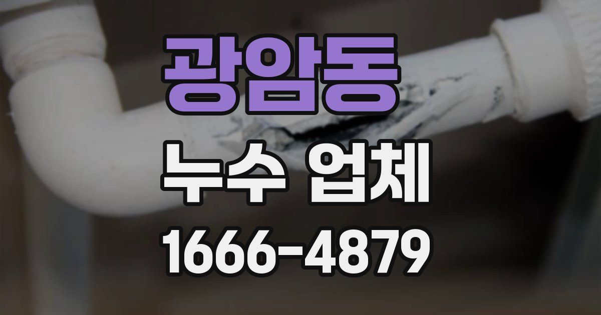 광암동 누수 업체
