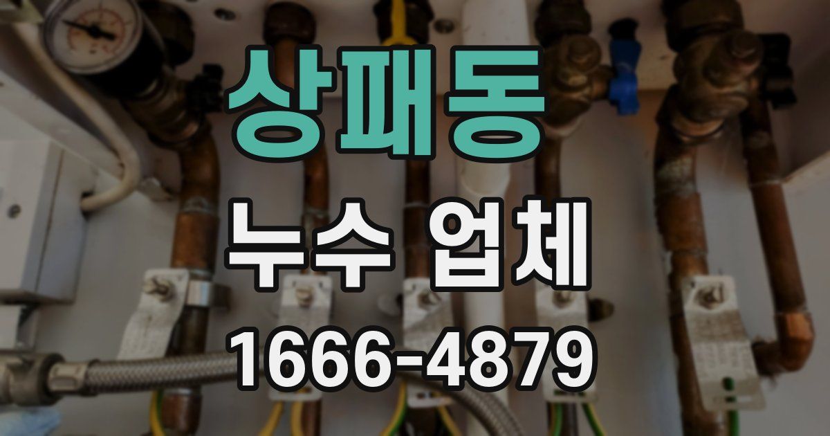 상패동 누수 업체