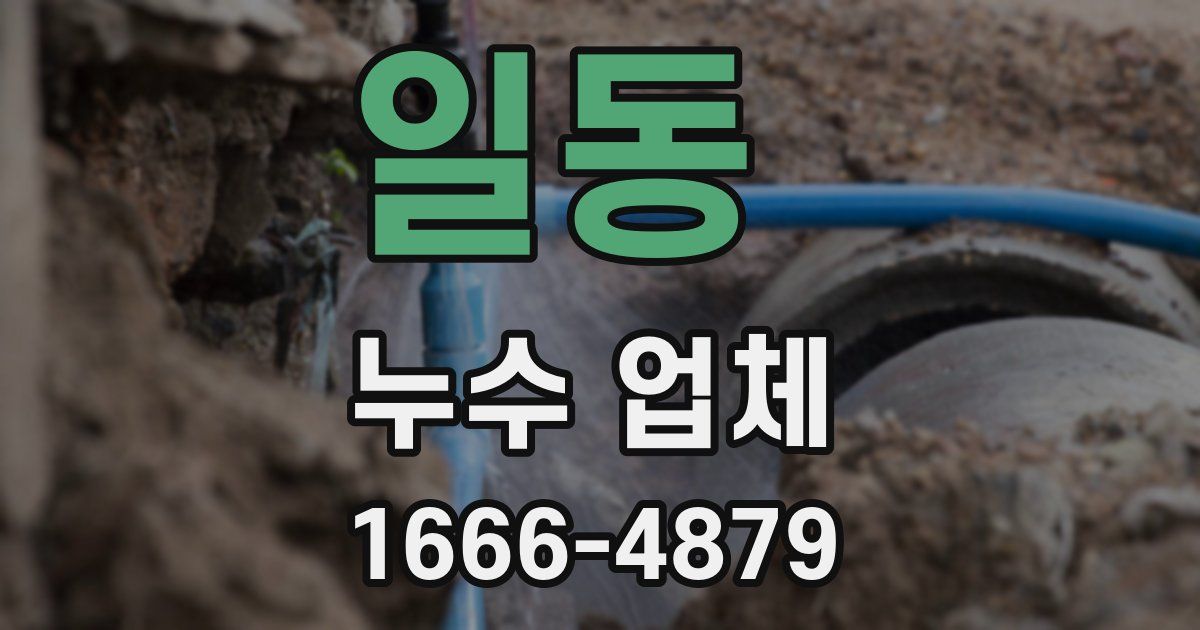 일동 누수 업체
