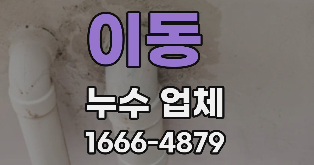 이동 누수 업체