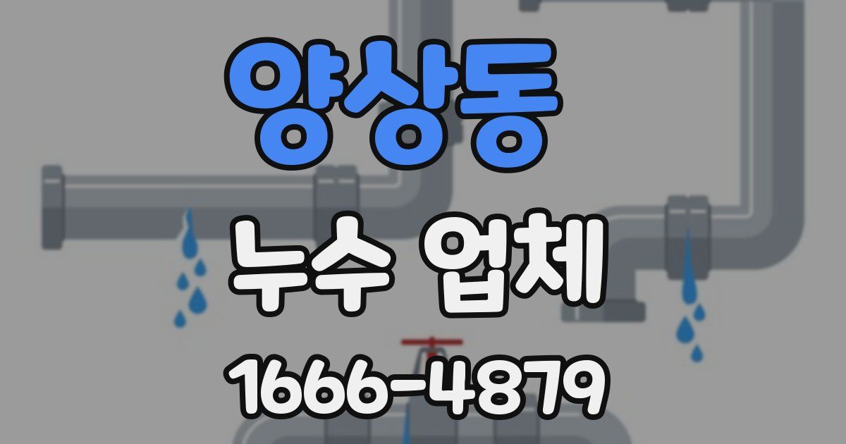 양상동 누수 업체