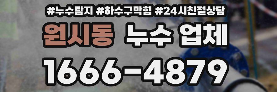 원시동 누수 업체
