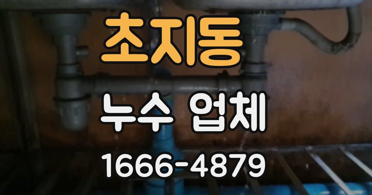 초지동 누수 업체