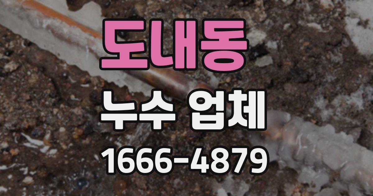 도내동 누수 업체