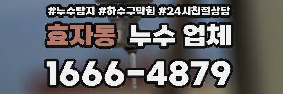 효자동 누수 업체