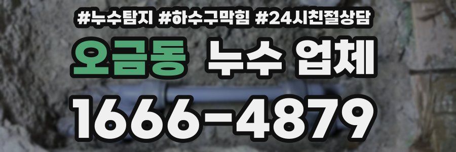 오금동 누수 업체