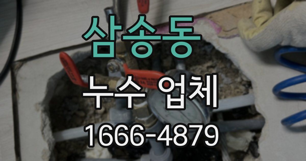 삼송동 누수 업체