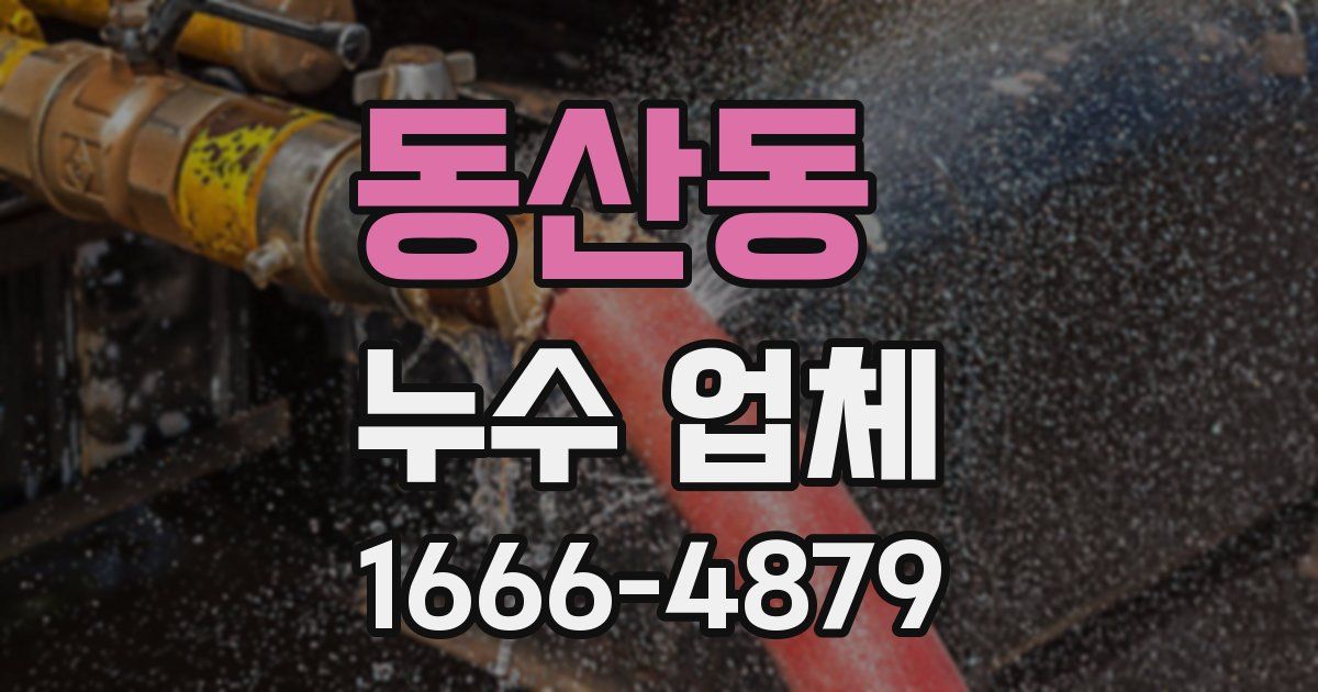 동산동 누수 업체