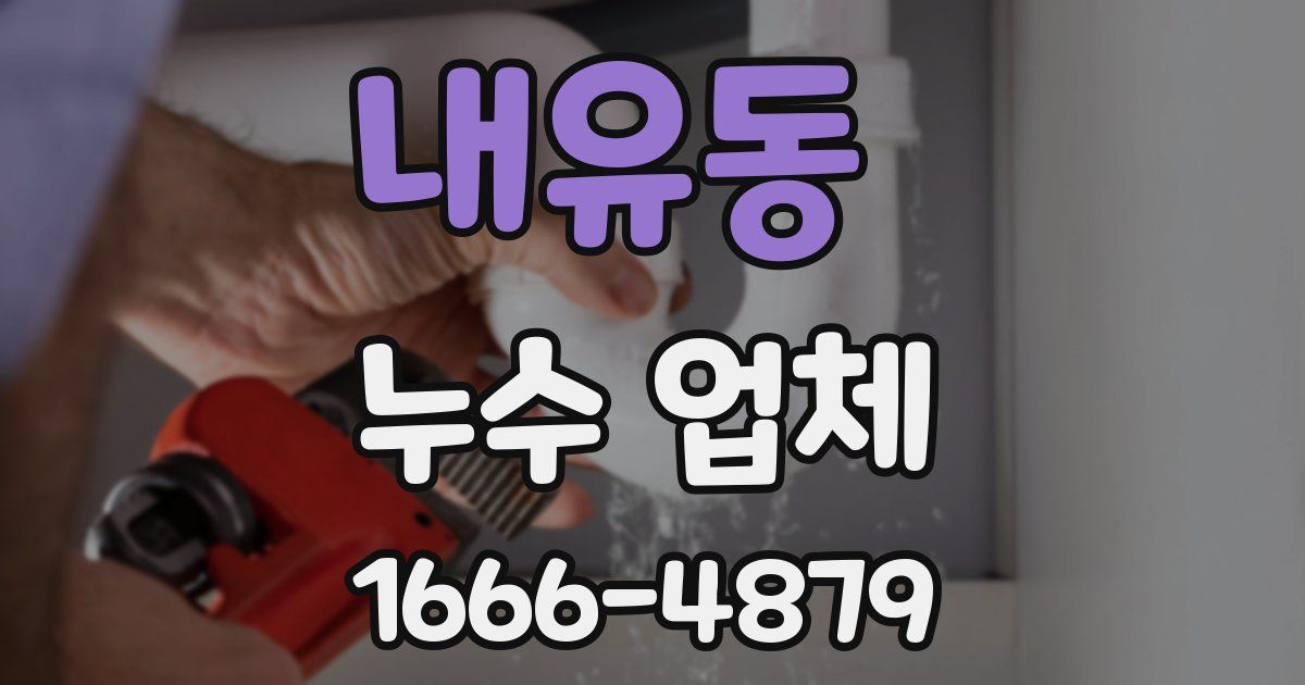 내유동 누수 업체