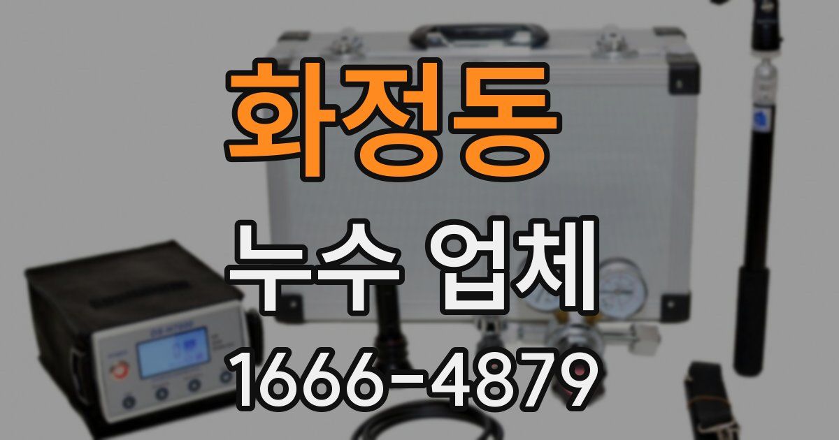 화정동 누수 업체