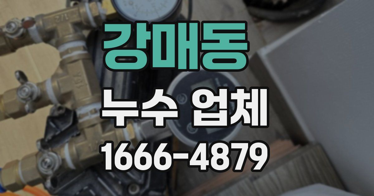 강매동 누수 업체