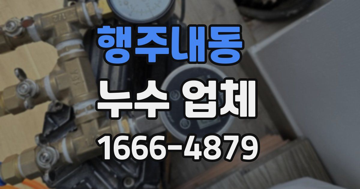 행주내동 누수 업체