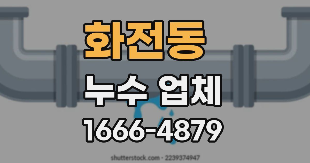 화전동 누수 업체