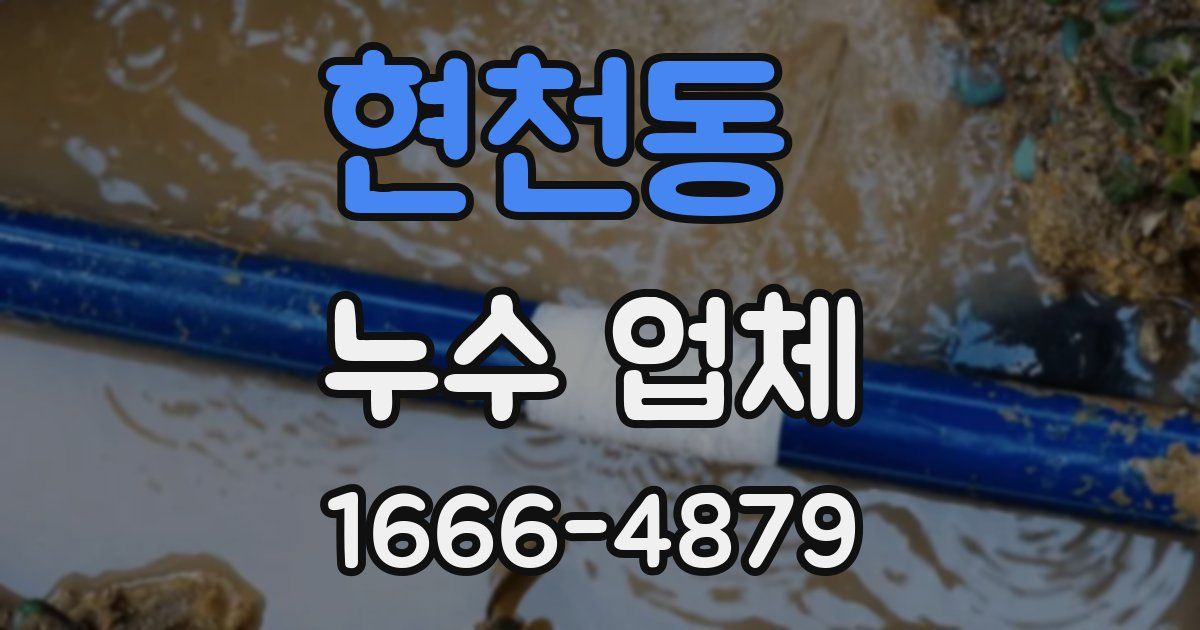 현천동 누수 업체