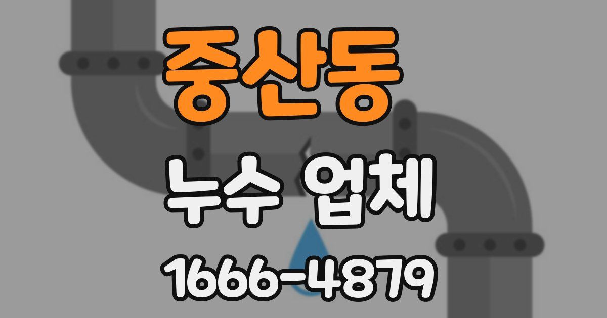 중산동 누수 업체