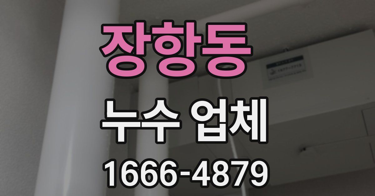 장항동 누수 업체